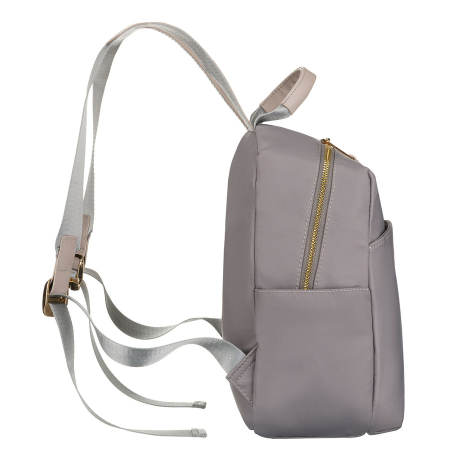 Rucsac gri de damă din nailon și piele ecologică cu buzunar exterior - Peterson PTR-PTN JN-17-0429 GRAY [9]