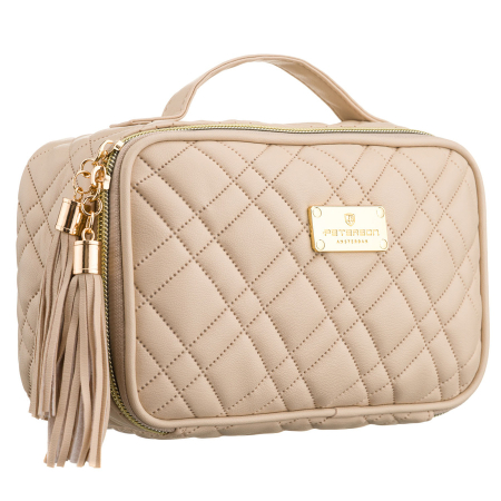  Cosmetic & Toiletry Bags - Geantă cosmetică cu un singur compartiment, din material sintetic, de culoare bej - Peterson PTR-PTN KOS-DA-10-3194 B
