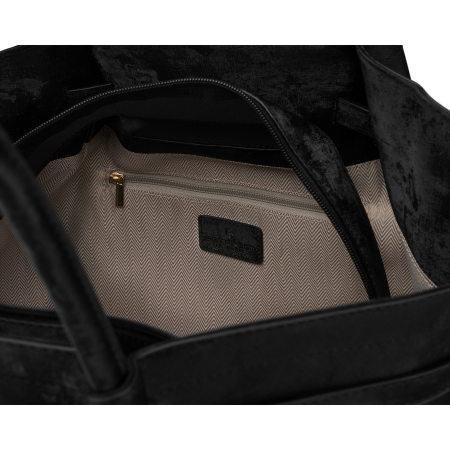 Geantă mare de damă, neagră, din piele ecologică - Peterson PTR-PTN TOR-ALE-25 BLACK [4]