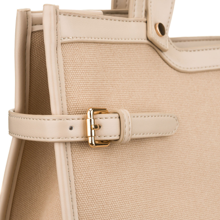 Geantă clasică de damă, bej, cu clemă magnetică - Peterson PTR-PTN LILIA BEIGE [4]