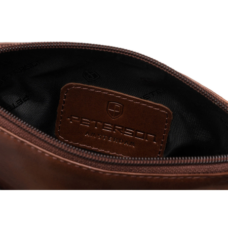 Geantă bărbătească maro, practică, din piele naturală, cu buzunare exterioare - Peterson PTR-PTN 19004-TUM-0581 B [5]
