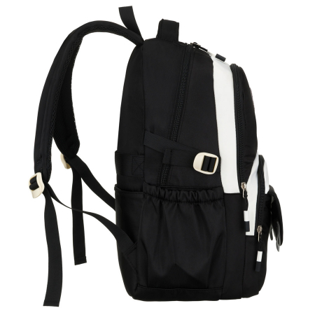 Rucsac școlar pentru copii din poliester, negru, cu compartiment pentru laptop, rezistent la umezeală - Peterson PTR-PTN 8592-1365 BLACK [2]