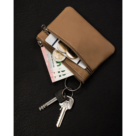 Husa bej pentru chei din piele naturală PTR-34802-ACL-1091 TAN&F [4]