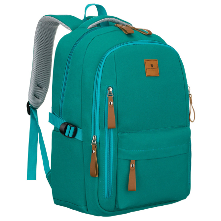  Backpacks - Rucsac școlar verde pentru copii, din poliester, cu bretele reglabile - Peterson PTR-PTN BHX-01-9259 Gree