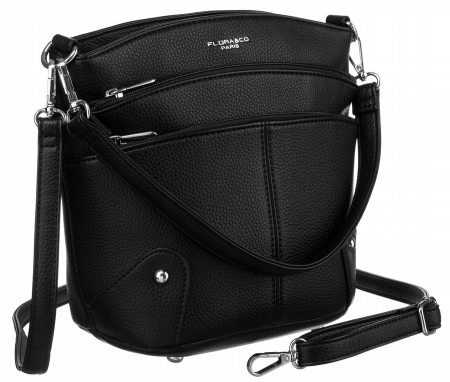 Genti Dama - Geanta de dama cu bareta si maner detasabil - David Jones PTR-F6938 NOIR