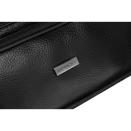 Geanta pentru barbati din piele naturala neagra cu maner confortabil - Rovicky PTR-R-13212-2136 BLACK [3]