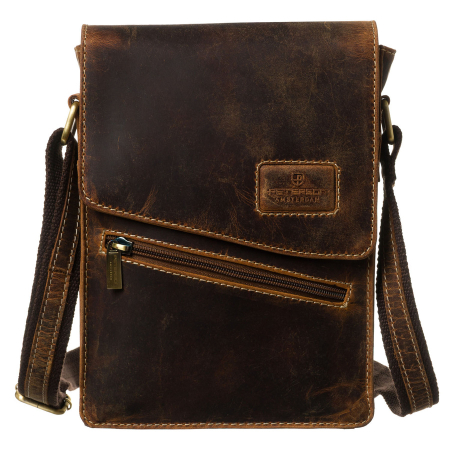 Geantă elegantă de culoare maro pentru bărbați, din piele naturală, cu un singur compartiment - Peterson PTN 5842-TMH-4862 TA [1]