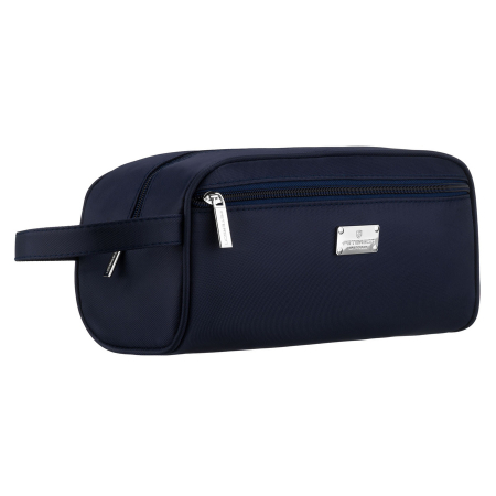  Cosmetic & Toiletry Bags - Geantă cosmetică bleumarin din material sintetic, cu un singur compartiment și închidere cu fermoar - Peterson PTR-PTN KOS-ME-9-3392 NA