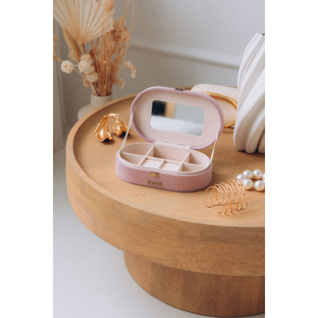 Cutie de bijuterii roz cu oglindă încorporată - Peterson PTR-PTN SZK-12-5967 PINK [4]