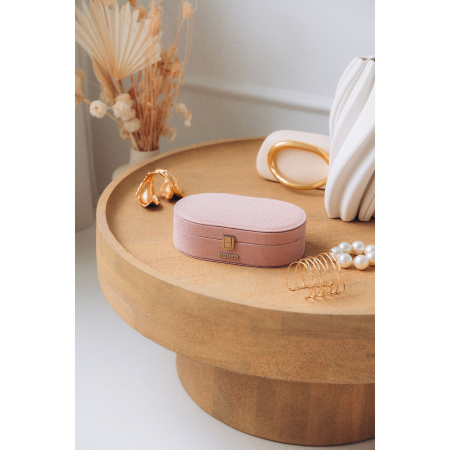 Cutie de bijuterii de culoarea somonului cu închidere cu zăvor - Peterson PTR-PTN SZK-12-5981 ROSE [1]