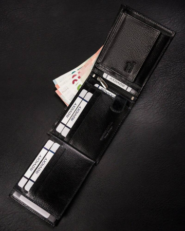 Portofel barbati din piele naturala Rovicky PTR-N61-RPVT-BL BL [7]