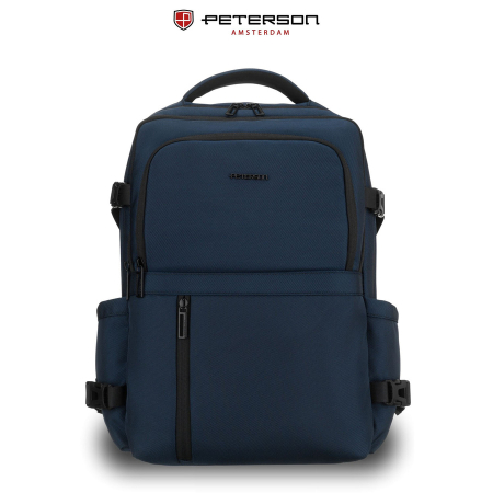 Rucsac de călătorie bleumarin din poliester cu compartiment pentru laptop și bretele reglabile - Peterson PTR-PTN HY241-7031 NAVY [2]