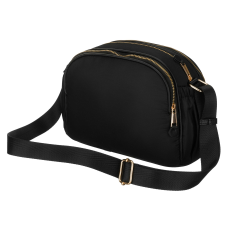 Geantă de damă din nylon, neagră, cu un singur compartiment și șase buzunare - Peterson PTR-PTN JN-15-0337 BLACK [8]