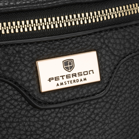 Geantă de damă din piele ecologică de culoare neagră - Peterson PTR-PTN MIS-17-5409-BLAC [4]