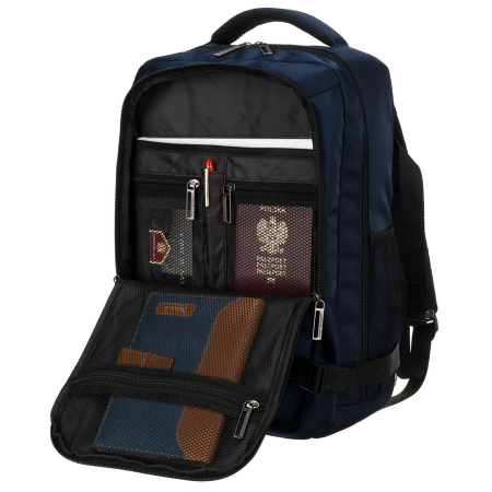 Rucsac de călătorie bleumarin cu două compartimente și închidere cu fermoar - Peterson PTR-PTN BIELIK-6507 NAVY [6]