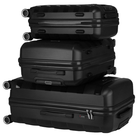 Set de valize negre din polipropilenă cu încuietori cu combinație - Peterson PTR-PTN HPP-01-SET3-1754 [9]