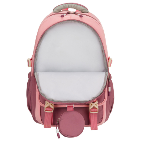 Rucsac școlar spațios din poliester roz, cu bretele reglabile - Peterson PTR-PTN 8610-1327 PINK [7]