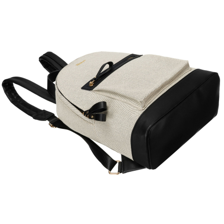Rucsac mare, urban, pentru femei, de culoare bej, din pânză Peterson PTR-PTN CAN-05 NAT-BLACK [4]