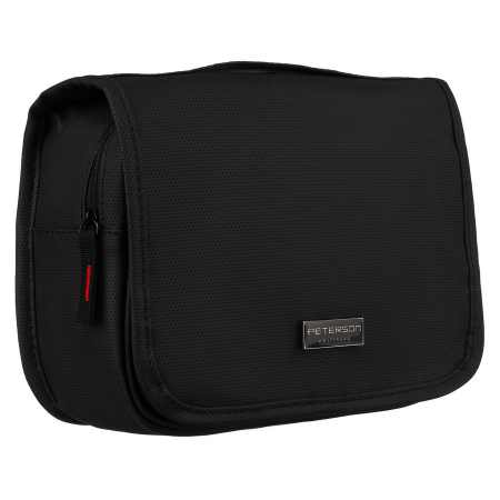 Accesorii Barbati - Geantă neagră pentru cosmetice de călătorie cu maner - Peterson PTR-PTN KOS-H-02-6820 BL