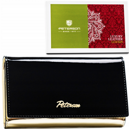 Portofele Dama - Portofel dama din piele naturala Peterson PTR-PTN 1N-466-6822 BL