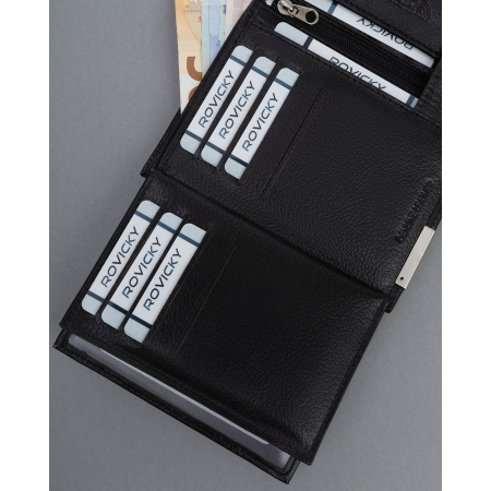 Portofel din piele naturala pentru barbati Cavaldi PTR-N4L-P-PDM-BL BLACK [6]