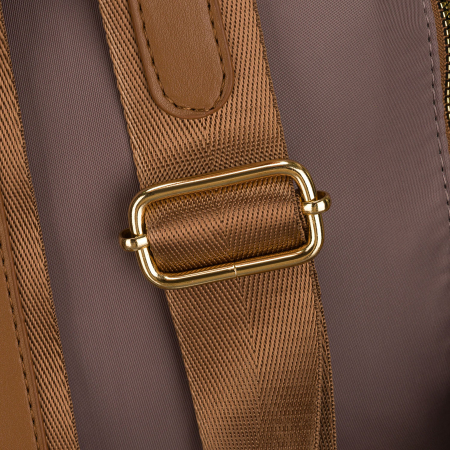 Rucsac urban pentru femei, confecționat din nailon și piele ecologică, de culoare bej PTR-PTN JN-12-0214 BEIGE [14]