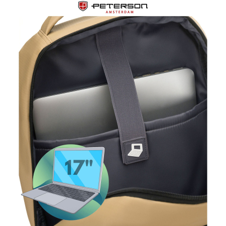 Rucsac de călătorie mare, kaki, cu spațiu pentru laptop, două compartimente - Peterson PTR-PTN HY242-7055 KHAKI [16]