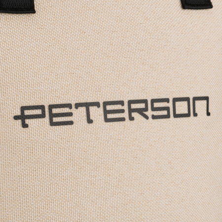 Geantă cosmetică din material sintetic bej și negru, cu mânere și închidere cu fermoar - Peterson PTR-PTN KOS-DA-15-3460 B [3]