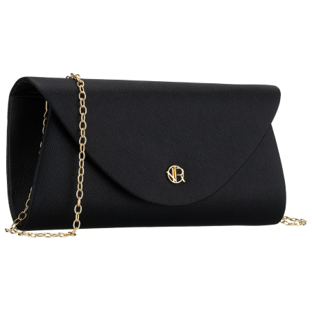 Clutch / Posete Plic - Geantă tip clutch de damă din piele ecologică de culoare neagră - Rovicky PTR-R-XS029-1-0696 BLACK