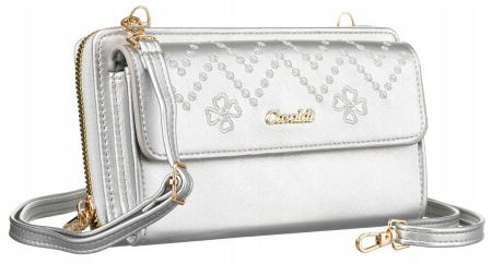 Genti Dama - Poșetă-portofel elegant cu curea lungă - 4U Cavaldi PTR-M-13-1293 SI