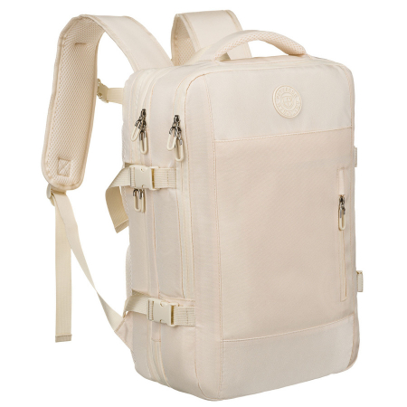  Backpacks - Rucsac de călătorie practic ecru cu compartiment din plasă și curele de compresie - Peterson PTR-PTN 24421-6170 ECRU
