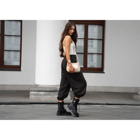 Geantă de damă bej din nailon și piele ecologică, cu mânere și curea detașabilă - Peterson PTR-PTN JN-16-0368 BEIGE [14]
