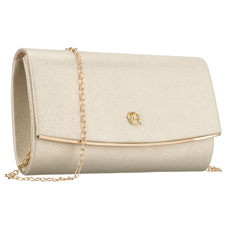 Import - Geantă tip clutch pentru femei, de culoare aurie, din piele ecologică - Rovicky PTR-R-XS028-1-0603 GOLD