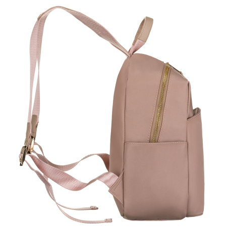 Rucsac mic de damă din nailon și piele ecologică roz - Peterson PTR-PTN JN-17-0436 PINK [7]