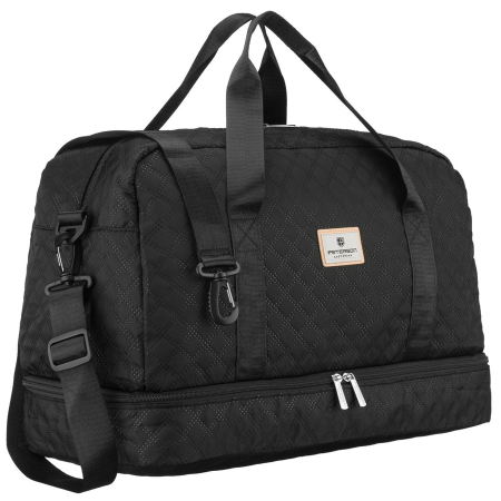  Duffel Bags - Geantă sport neagră din poliester - Peterson PTR-PTN PIK-01-8526 BLAC