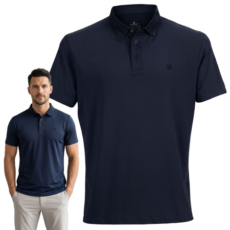 Produse noi - Tricou polo bleumarin pentru bărbați, mărimi de la M la XL - Peterson
