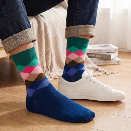 Set de 5 perechi de șosete bărbătești, mărimea 40-45, din bumbac și poliester - Peterson PTR-PTN SML-S5-40-45-RO2 [5]