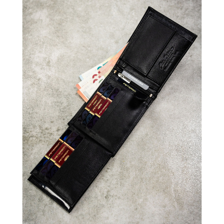 Portofel din piele naturala pentru barbati Peterson PTR-PTN N992-DOT-9578 BL [6]