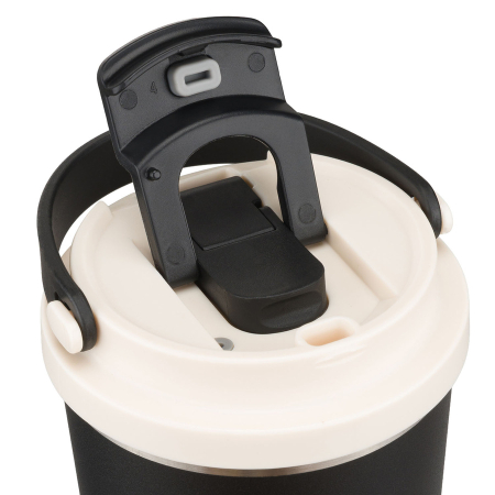 Cană termică neagră, practică, din oțel inoxidabil, cu mâner practic, capacitate 560 ml - Peterson [12]