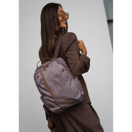 Rucsac bej pentru femei din nailon cu bretele reglabile - Peterson PTR-PTN JN-09-0061 BEIGE [1]