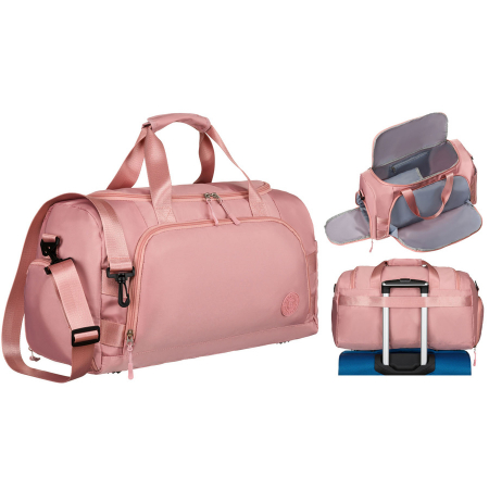 Geantă de călătorie roz pentru weekend cu compartiment lateral pentru pantofi - Peterson PTR-PTN 24427-8359 PINK [1]
