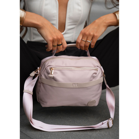Geantă de damă din nylon roz cu închidere cu fermoar - Peterson PTR-PTN JN-13-0276 PINK [10]