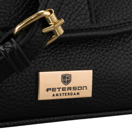 Geantă de umăr mică, neagră, pentru femei, din piele ecologică - Peterson PTN TOR-ALE-23-5135 [3]