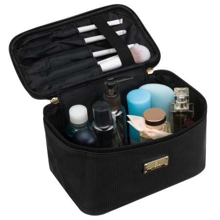 Geantă cosmetică neagră din material sintetic cu mâner practic - Peterson PTR-PTN KOS-DA-11P BLACK [4]