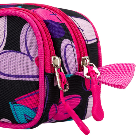 Penar școlar multicolor din poliester cu inimioare, închis cu fermoare - Peterson PTR-PTN MOTYLEK-5189 G54 [5]