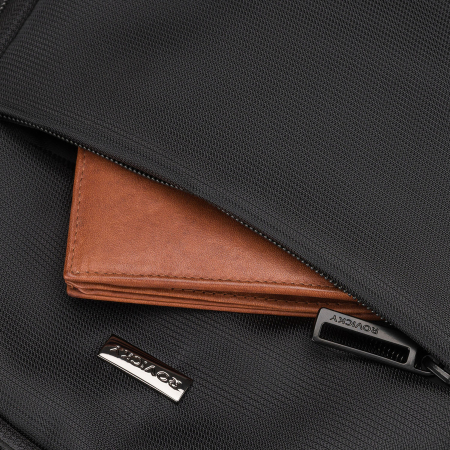 Rucsac de călătorie spațios pentru avion, fabricat din poliester, de culoare neagră - Rovicky PTR-R-MP3-02-7502-BLACK [20]