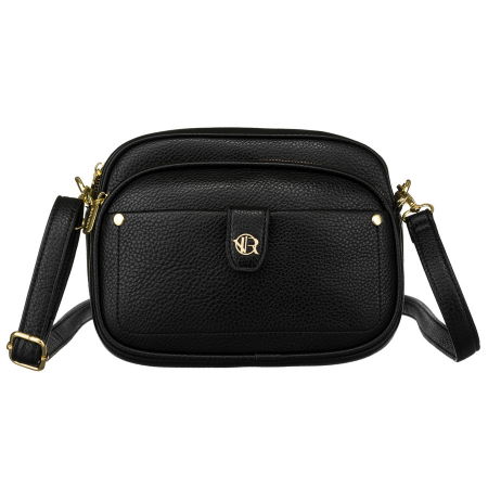 Geantă și borsetă neagră pentru femei cu curea - Rovicky R-KP-17-A19-0224 BLA [2]