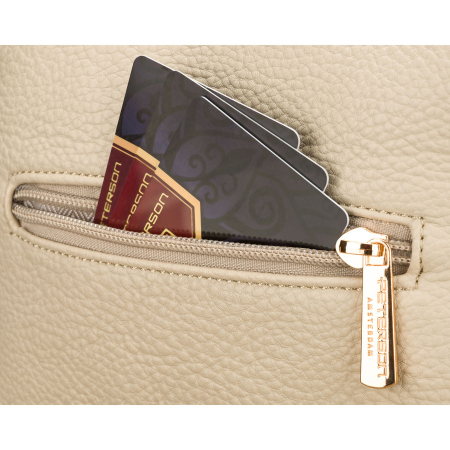 Geantă elegantă de damă din piele ecologică - Peterson PTR-PTN MIS-03-3605 BEIG [7]