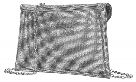 Geantă clutch de damă elegantă pe lant - Peterson PTR-PTN XS101-8719 SIL [2]