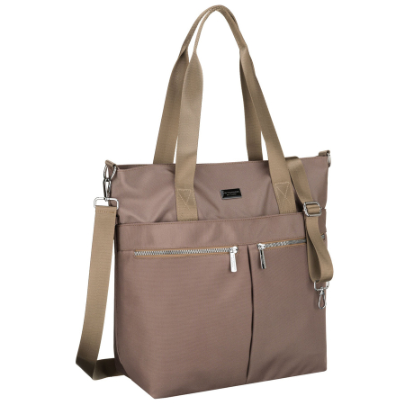  Handbags - Geantă de damă bej cu un compartiment și fermoar - Peterson PTN CTY-19-2355 BEIG